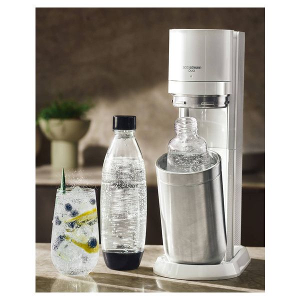 Gasatore Acqua Sodastream Duo Bianco con Doppia Bottiglia in Vetro  -  Marchese Stefano Srl