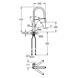 Miscelatore Lavello Grohe CONCETTO NERA - 31491000