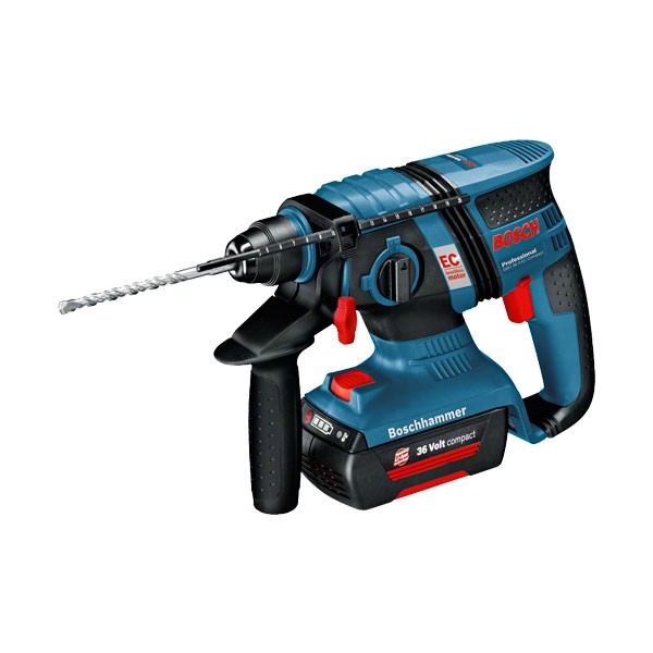 Martello Perforatore GBH 36V-EC Compact Bosch - 2 Batterie + Punte + Mandrino