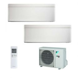 Climatizzatore Daikin Dual Split STYLISH Bianco inverter R 32 bluevolution 9000+9000 con 2MXM40M 9+9