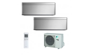 Climatizzatore Daikin Dual Split STYLISH Silver inverter R 32 bluevolution 9000+12000 con 2MXM40M 9+12