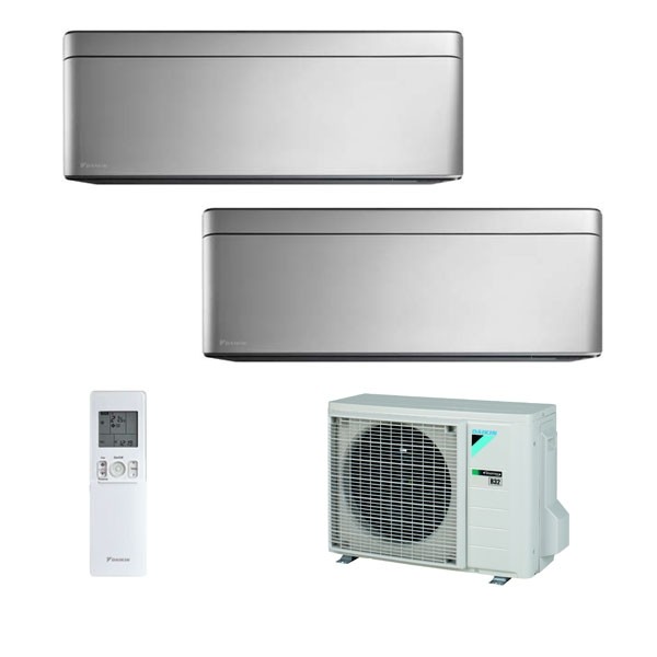 Climatizzatore Daikin Dual Split STYLISH Silver inverter R 32 bluevolution 12000+12000 con 2MXM50M 12+12