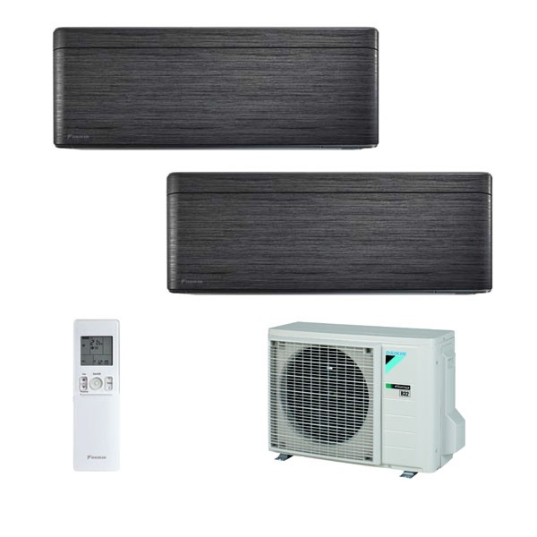 Climatizzatore Daikin Dual Split STYLISH Blackwood inverter R 32 bluevolution 9000+9000 con 2MXM40M 9+9