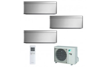 Climatizzatore Daikin Trial Split STYLISH Silver inverter R 32 bluevolution 9000+12000+12000 con 3MXM68M 9+12+12
