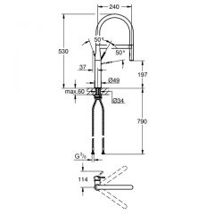 Miscelatore Lavello Grohe ESSENCE NERA Super Steel - 30294DC0