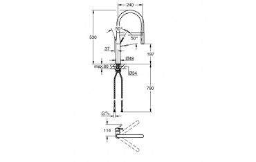 Miscelatore Lavello Grohe ESSENCE NERA Super Steel - 30294DC0
