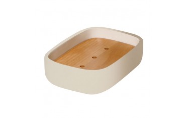 Portasapone da appoggio con dettaglio in legno Hill Ponsi BH HILL C PS01