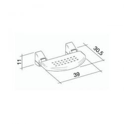 Sedile Ribaltabile Da Muro Bianco PR-WSS-PP-BX