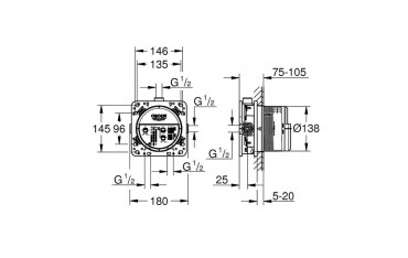 Corpo Incasso Grohe Rapido SmartBox - 35600000