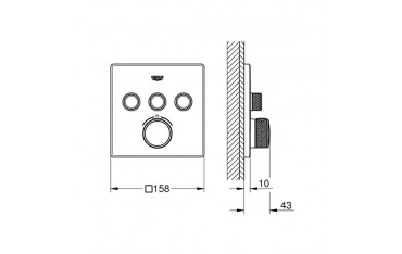 Miscelatore Termostatico Grohe Grohtherm SmartControl 3 vie - 29126000