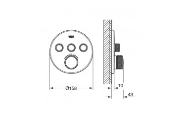 Miscelatore Termostatico Grohe Grohtherm SmartControl 3 vie - 29121000