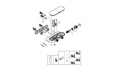 Miscelatore Termostatico Grohe Grohtherm SmartControl 2 vie con combinazione esterna/incasso - 34714000