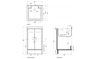 Lavapanni Domestica Colavene 50x50x86 - DL5050B