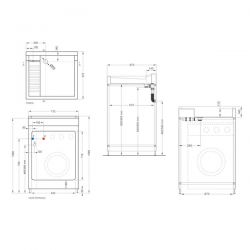 Lavatoio Copri Lavacril On Colavene 72x68x91 - 35L3B1