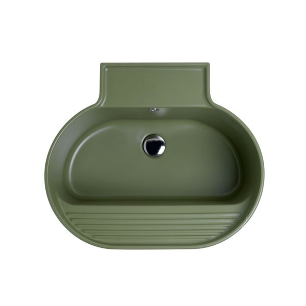 Lavabo Sospeso o Da Appoggio Tino Colavene 60x50x30 Verde Mamboo Opaco - LATN605V