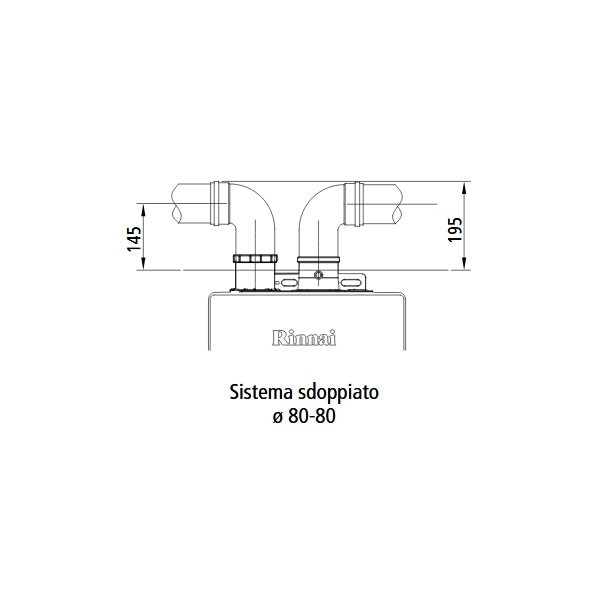 Sdoppiatore Rinnai 80/80 - FOT-KX080-008 - 26i-32i Condensing