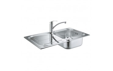 Set Lavello e Miscelatore Eurosmart Grohe Acciaio Inox - 31565SD0