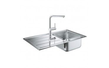 Set Lavello e Miscelatore Minta Grohe Acciaio Inox - 31573SD0