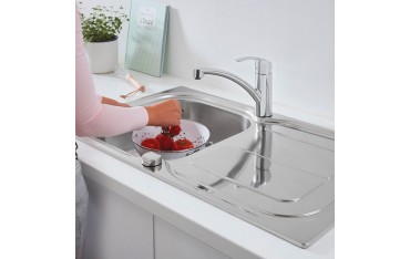 Set Lavello e Miscelatore Eurosmart Grohe Acciaio Inox - 31565SD0