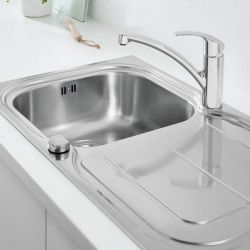 Set Lavello e Miscelatore Eurosmart Grohe Acciaio Inox - 31565SD0