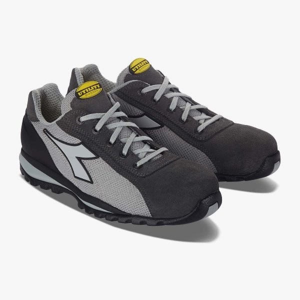 Scarpe Antinfortunistiche Diadora Glove II Text Low S1P HRO SRA Grigio Ombra-Grigio Alluminio - 701.170236