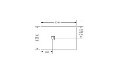 Piatto Doccia Filopavimento Ponsi 70x100 cm Effetto Pietra Bianco